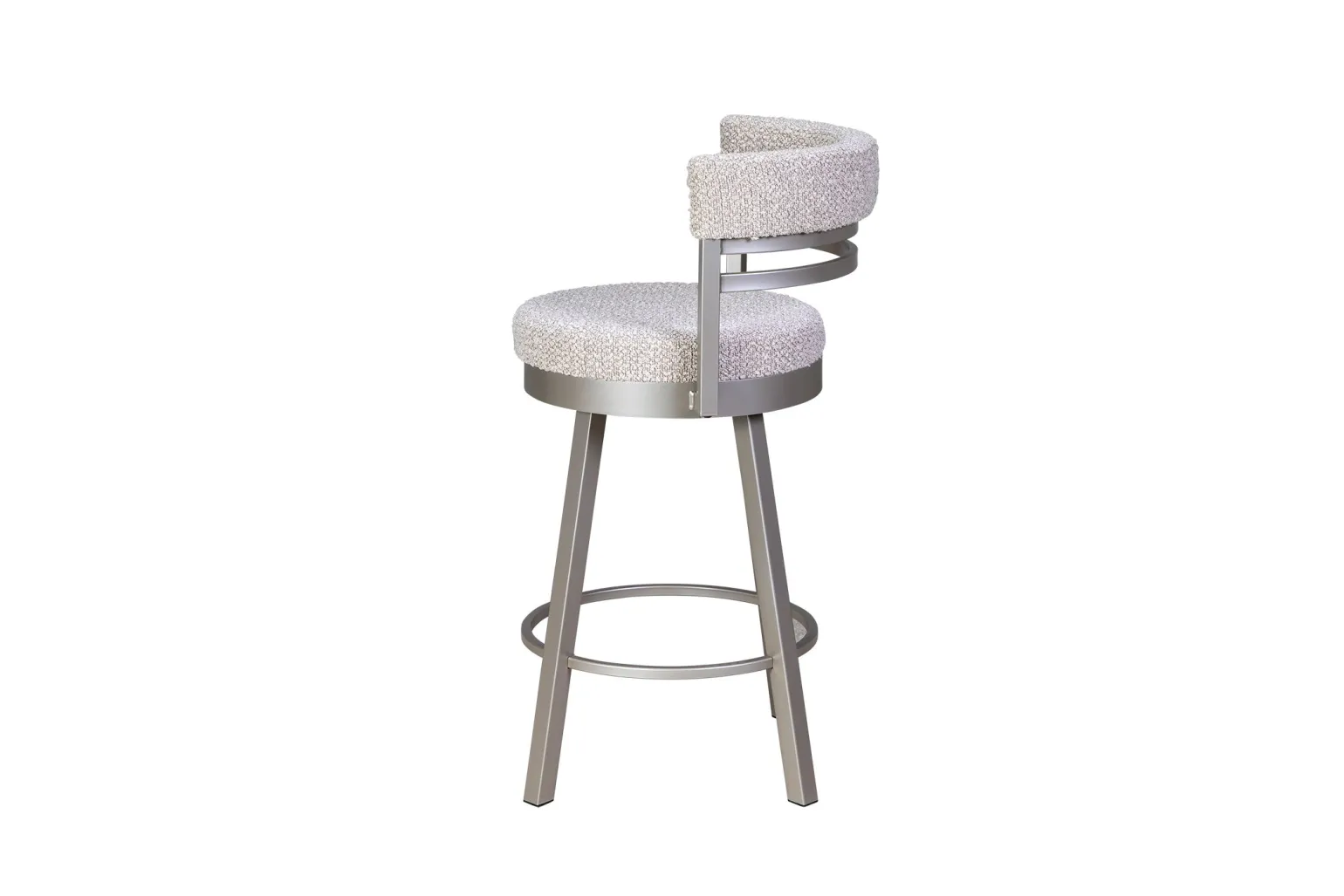 Metro Swivel Counter Stool With Back - Titanium