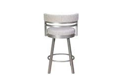 Metro Swivel Counter Stool With Back - Titanium
