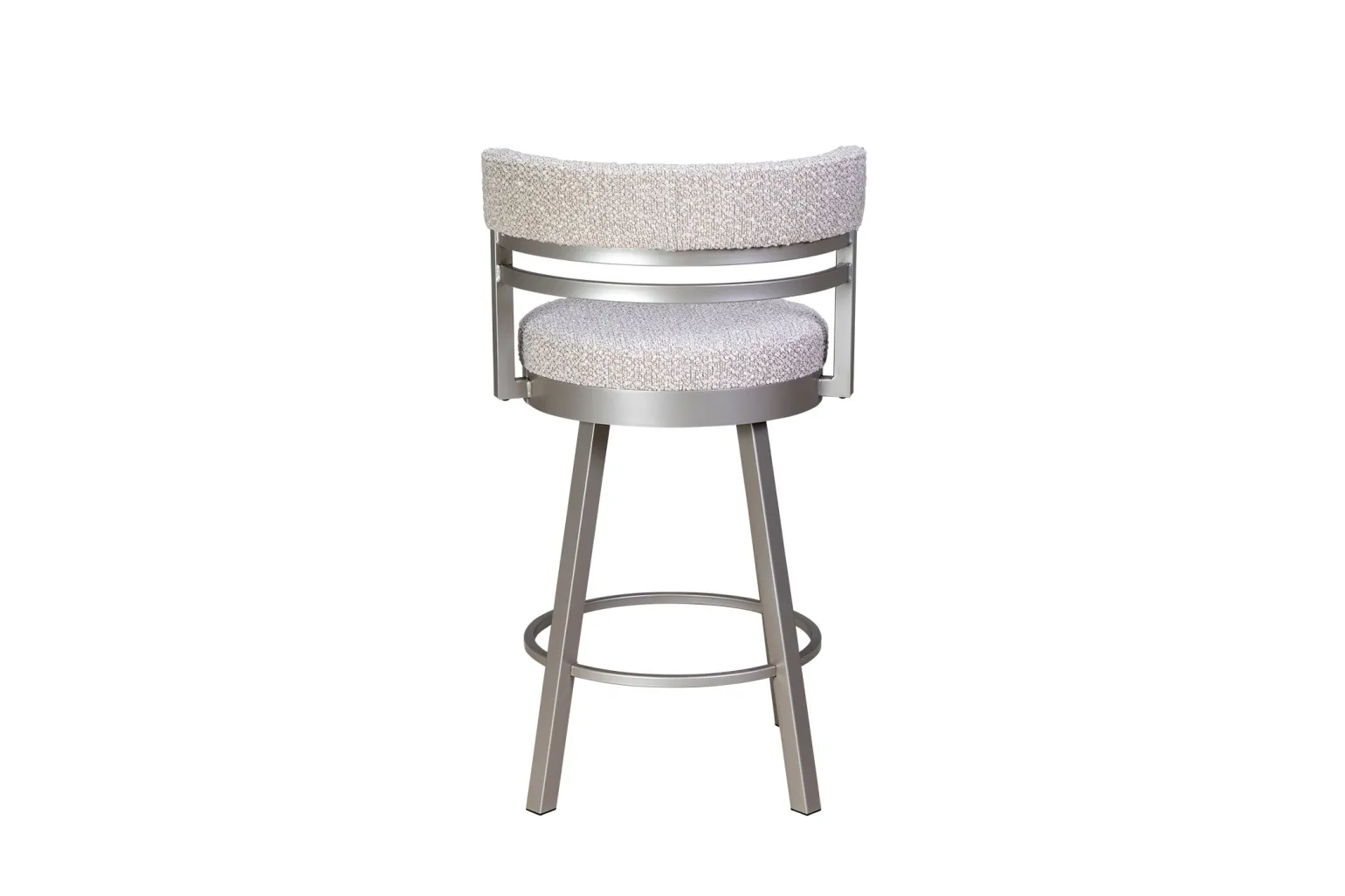 Metro Swivel Counter Stool With Back - Titanium