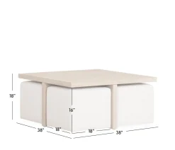 Oasis Bunching Coffee Table & Ottomans