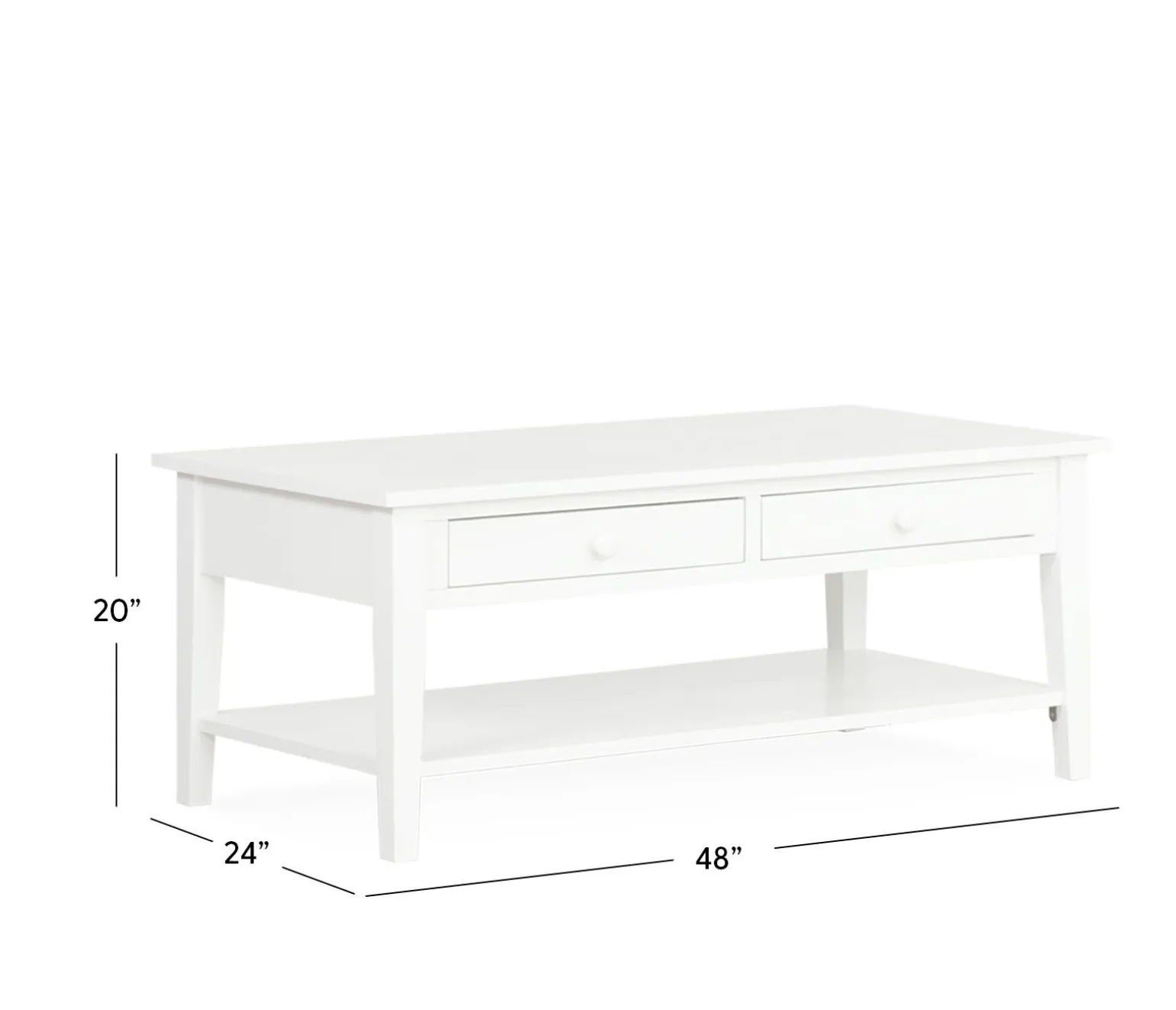 Outer Banks Coffee Table - Pure White