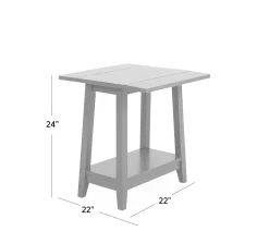 Outer Banks Drop Leaf Side Table - Heather Gray