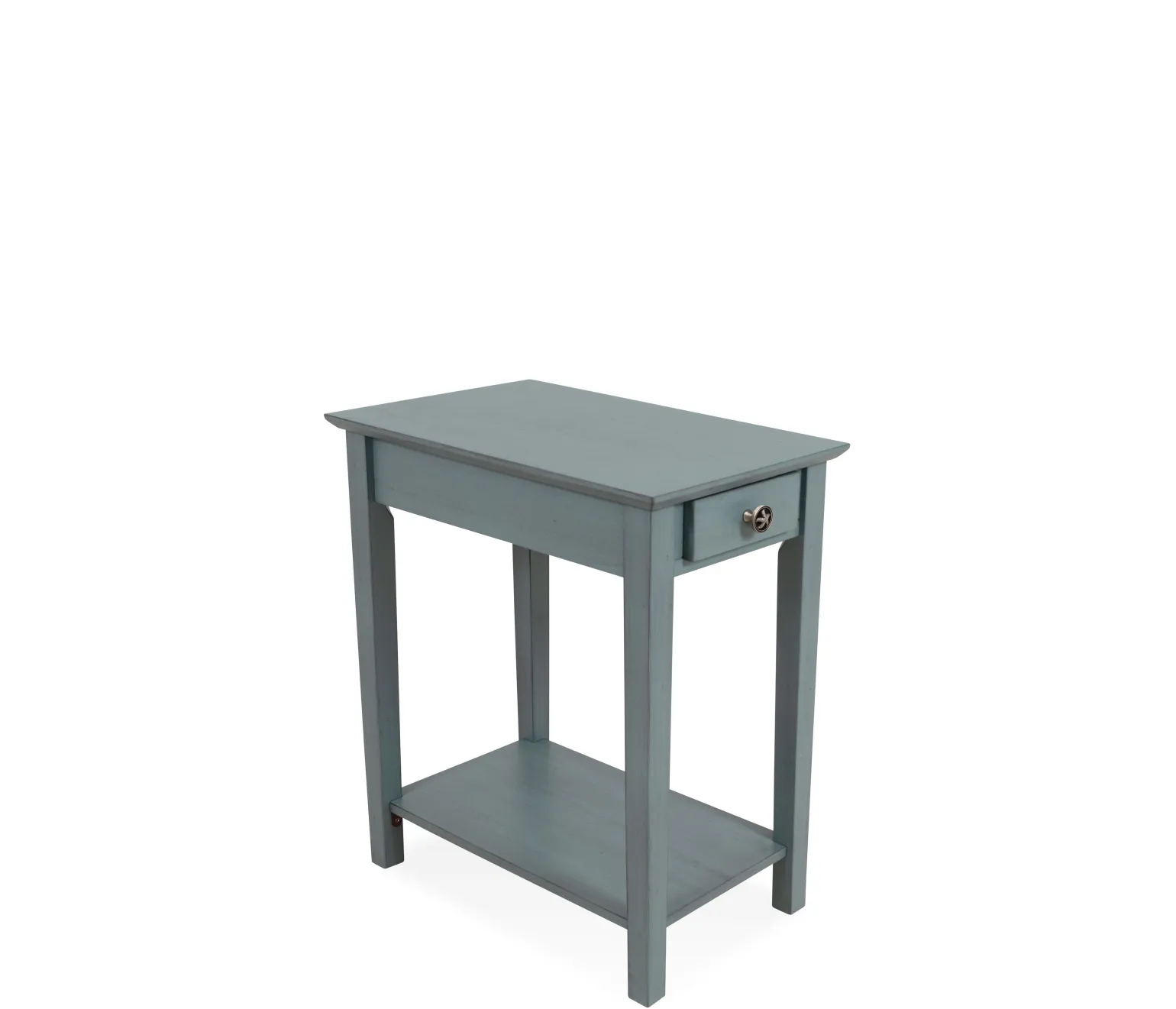 Outer Banks End Table w/ Starfish Knob - Ocean Blue