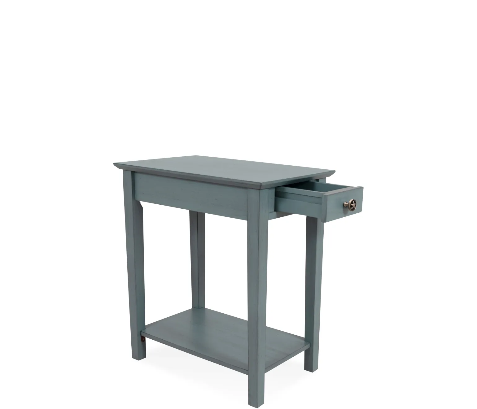 Outer Banks End Table w/ Starfish Knob - Ocean Blue