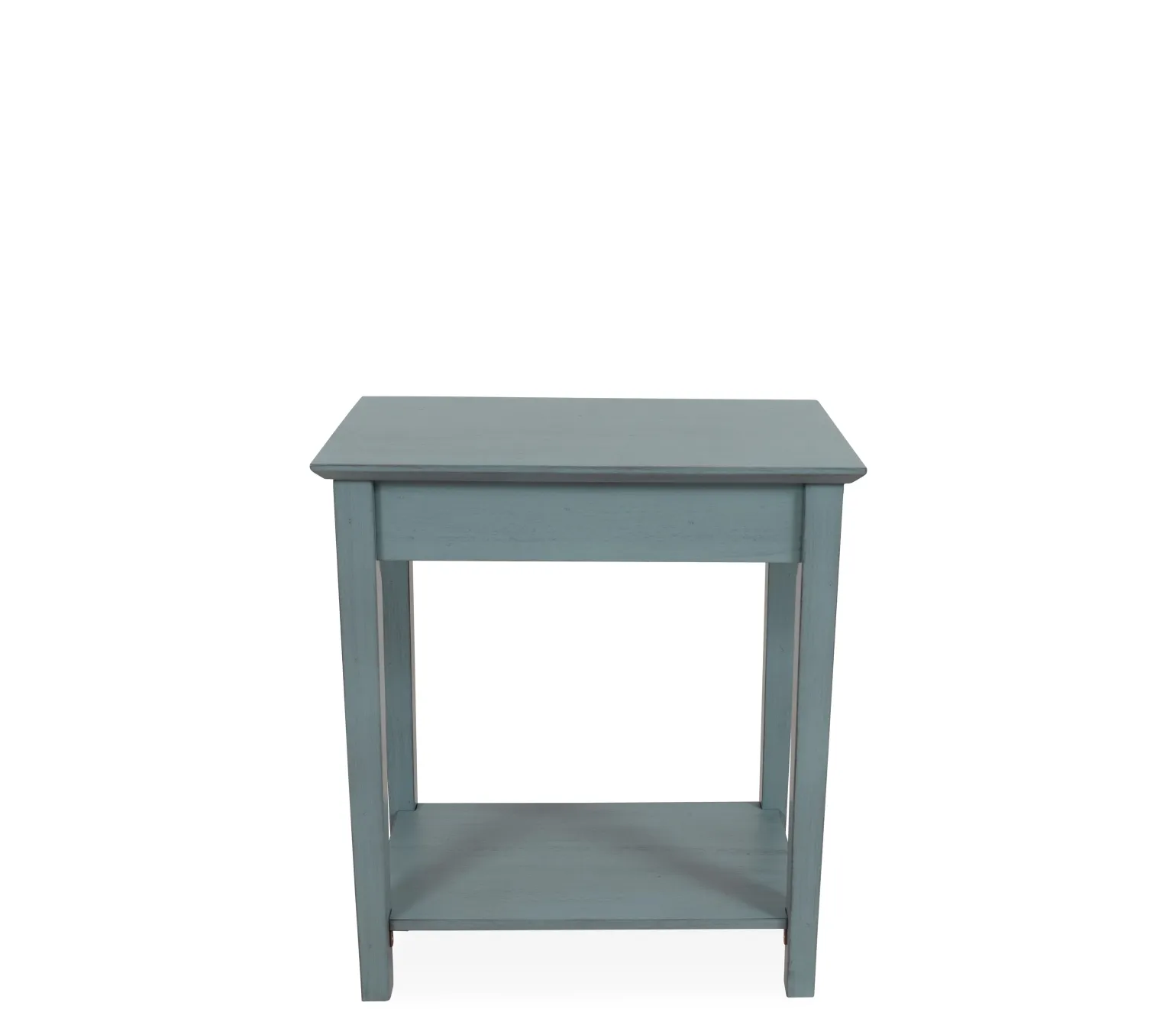 Outer Banks End Table w/ Starfish Knob - Ocean Blue