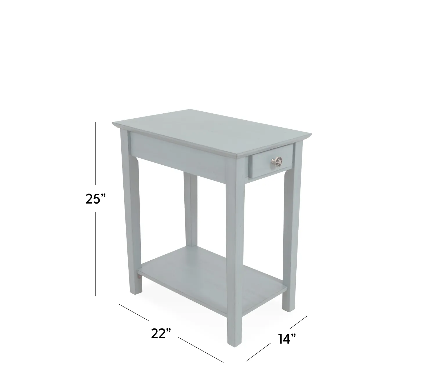 Outer Banks End Table w/ Starfish Knob - Ocean Blue