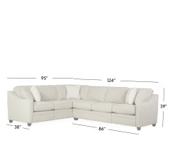 Oxford 2 PC Large Power Sectional LAF Sofa w/corner & RAF Sofa