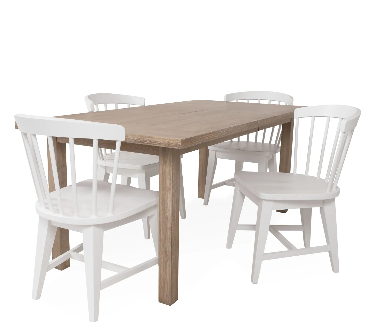 Palisades 5-Piece Dining Set - White Chairs