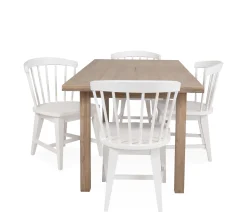 Palisades 5-Piece Dining Set - White Chairs
