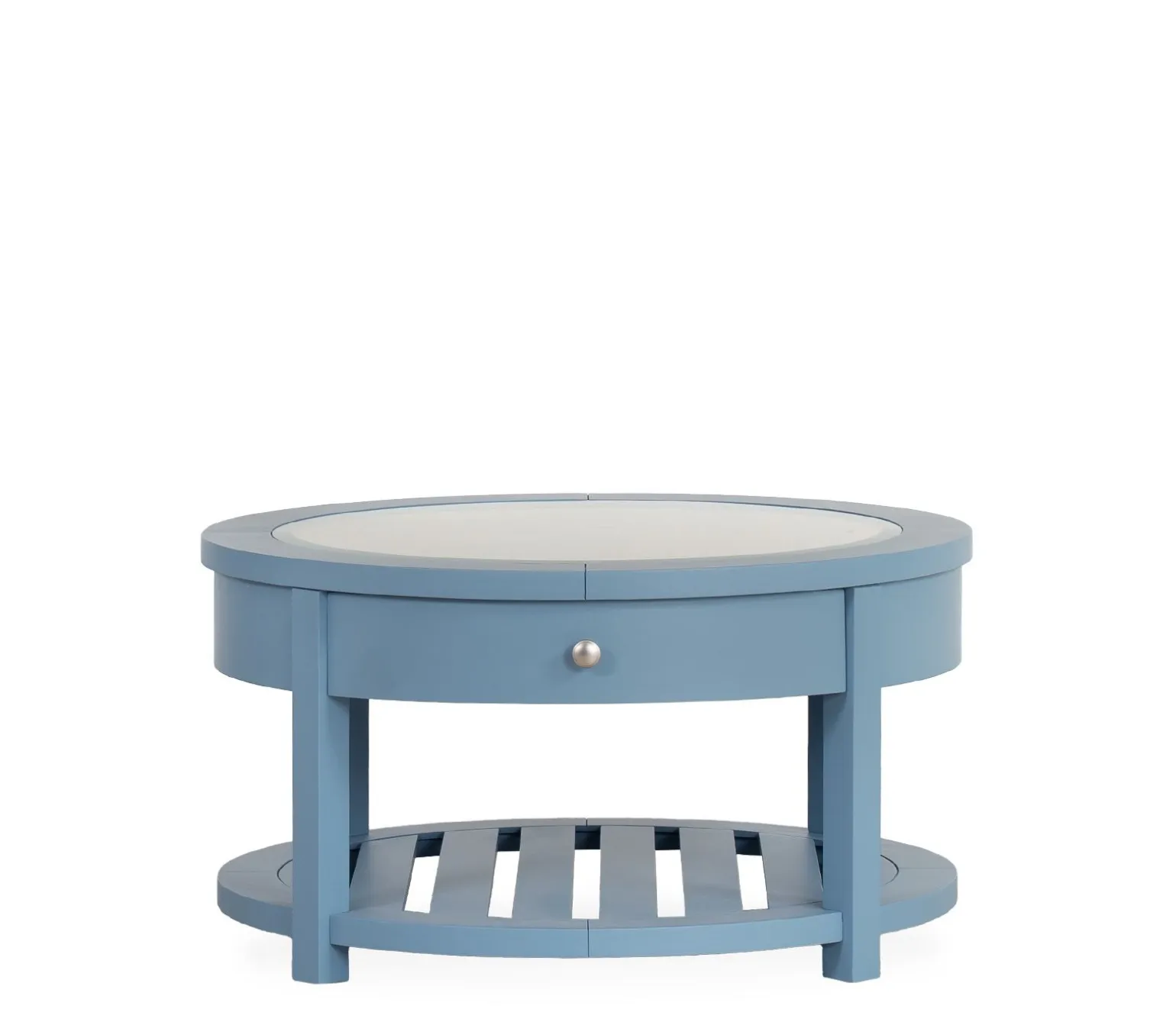 Palisades Round Coffee Table - Cabana Blue