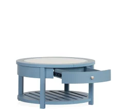 Palisades Round Coffee Table - Cabana Blue