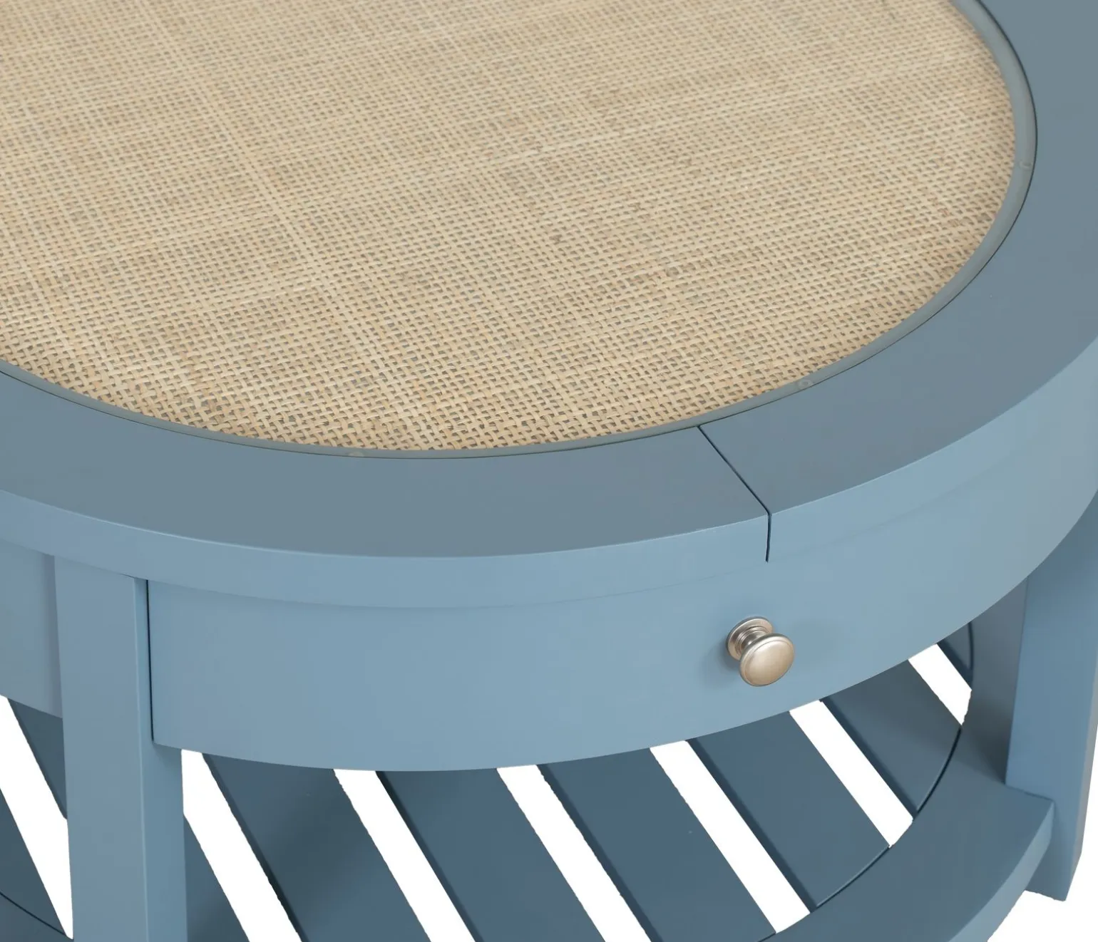 Palisades Round Coffee Table - Cabana Blue