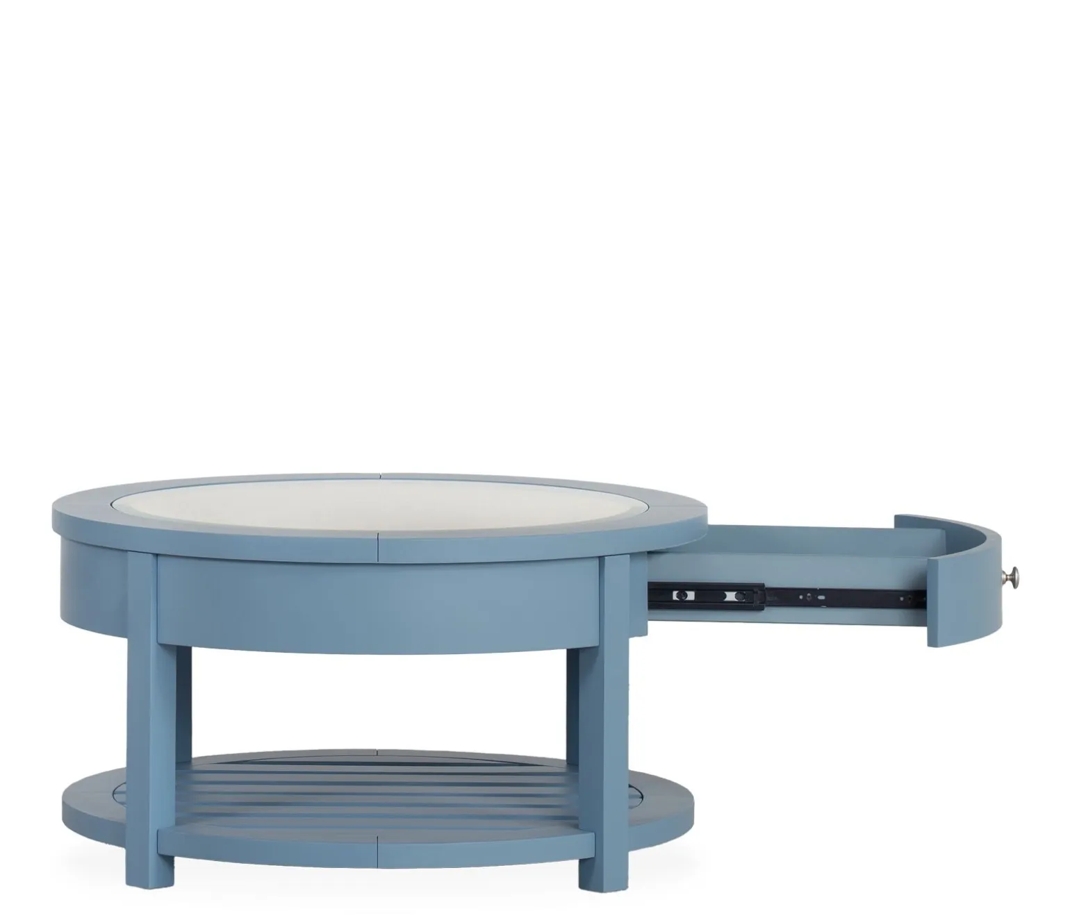 Palisades Round Coffee Table - Cabana Blue