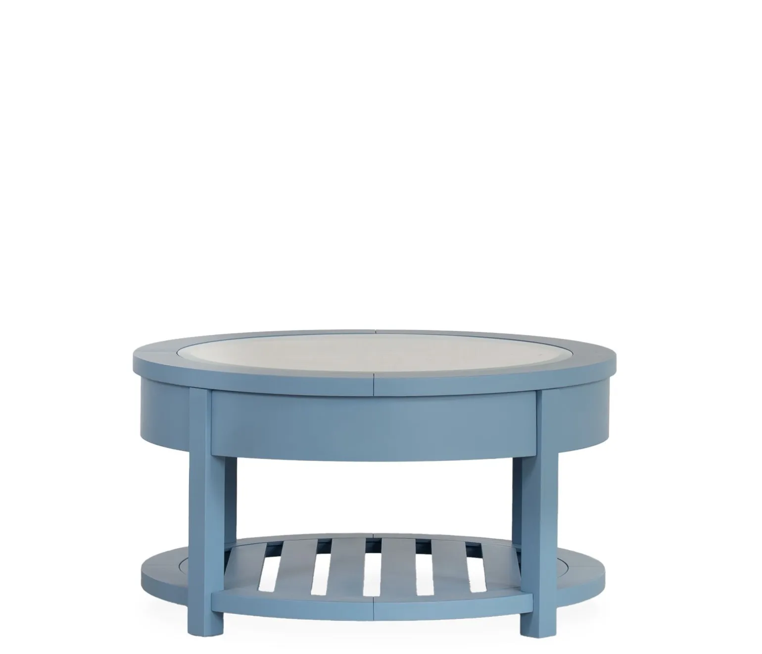 Palisades Round Coffee Table - Cabana Blue
