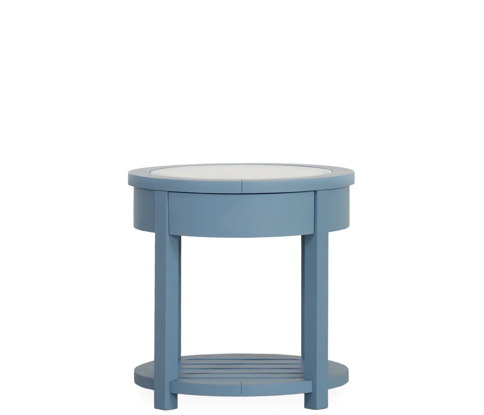 Palisades Round End Table - Cabana Blue