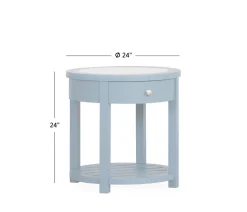 Palisades Round End Table - Cabana Blue