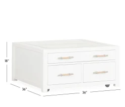 Palisades Square Coffee Table - White