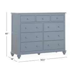 Pocasset 9-Drawer Dresser - Denim