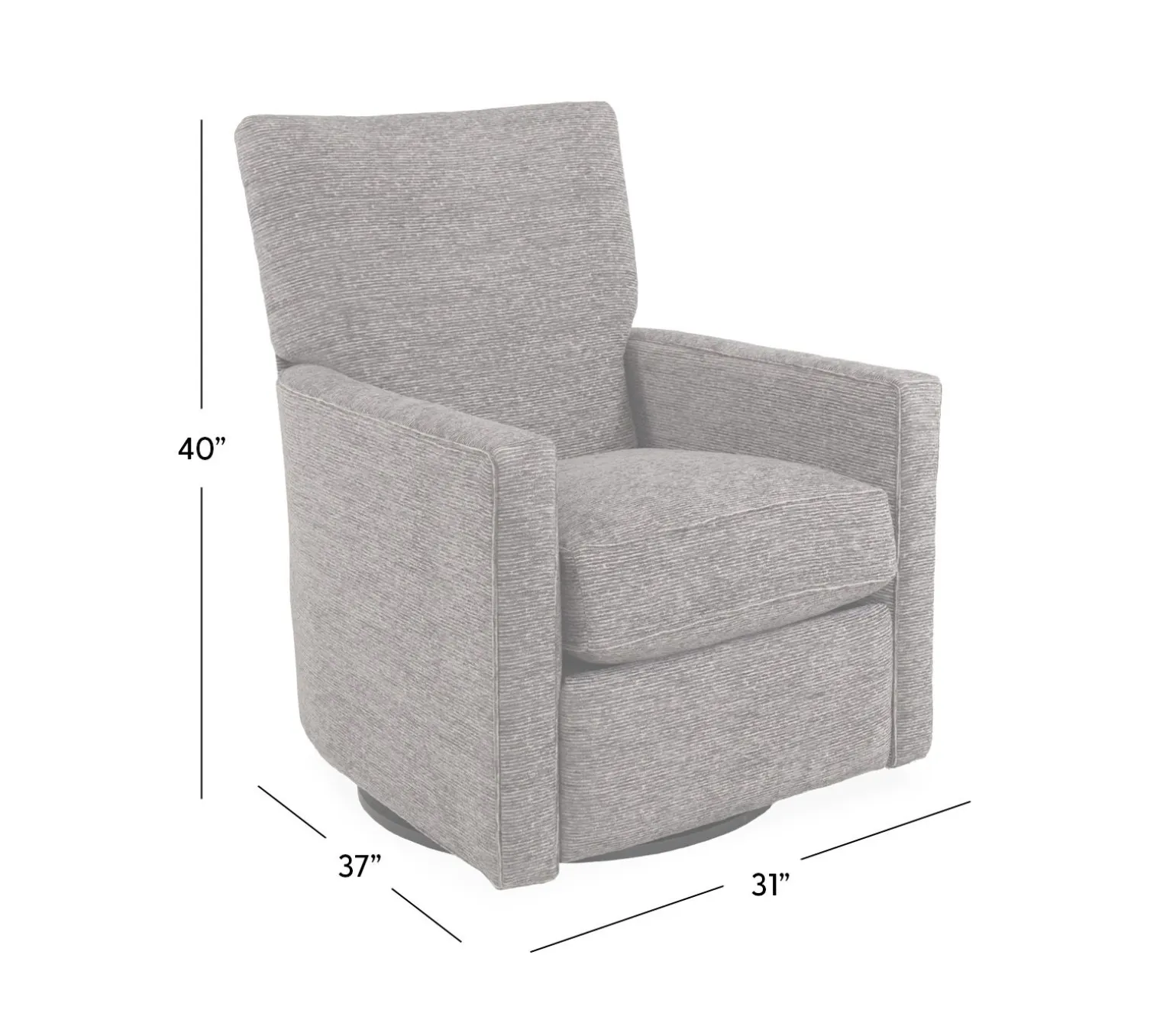 Regency Swivel Recliner - Heidi Mushroom