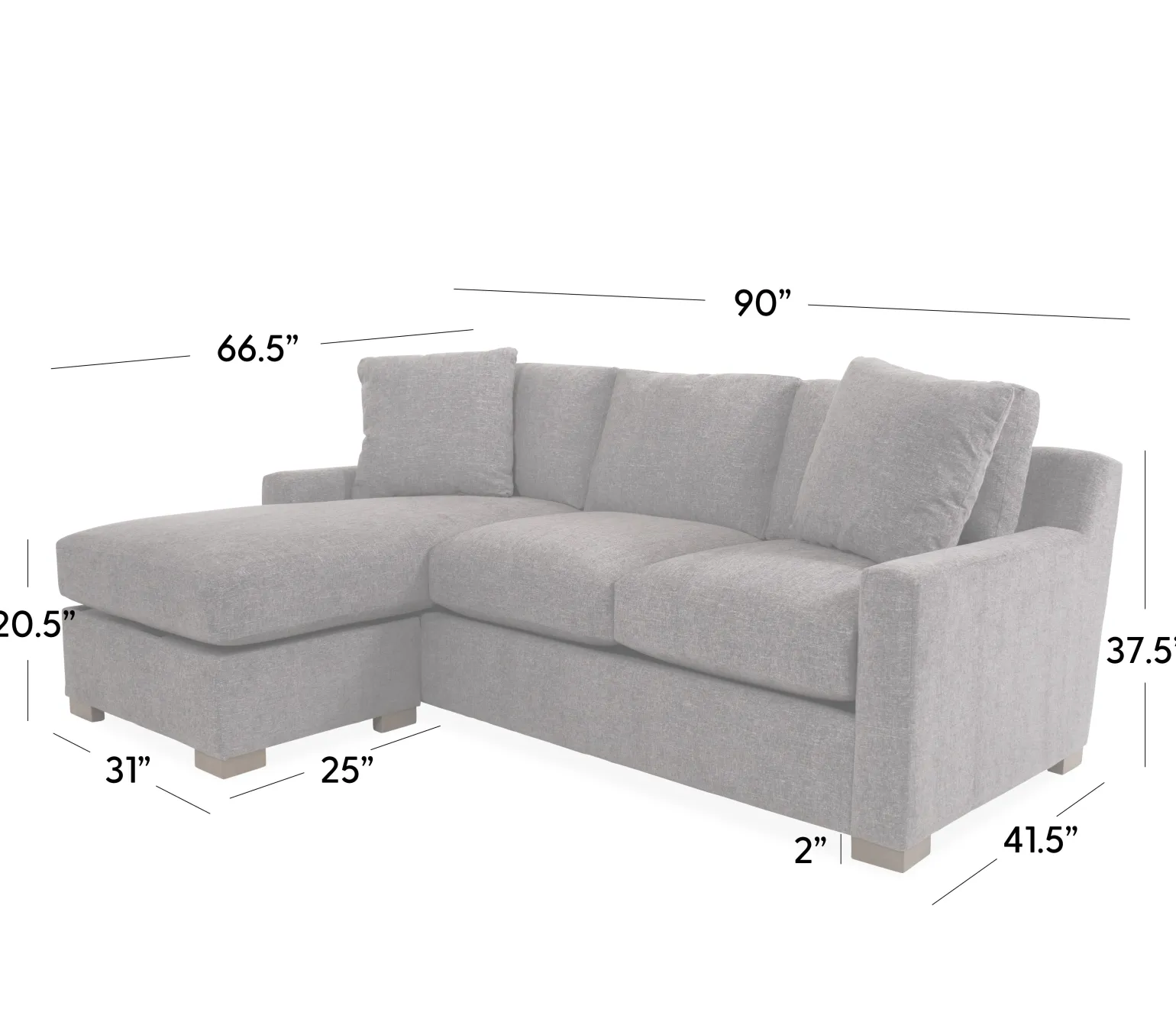 Ridley Super Queen Sleeper w/ Chaise Cushion and Floating Storage Box