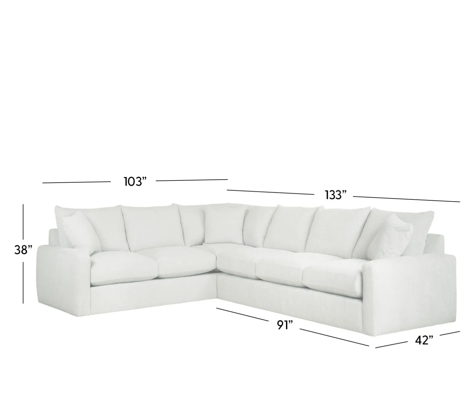Santana 2-Piece Large Sectional - RSE 3 Seat Corner with LSE 3 Seat End
