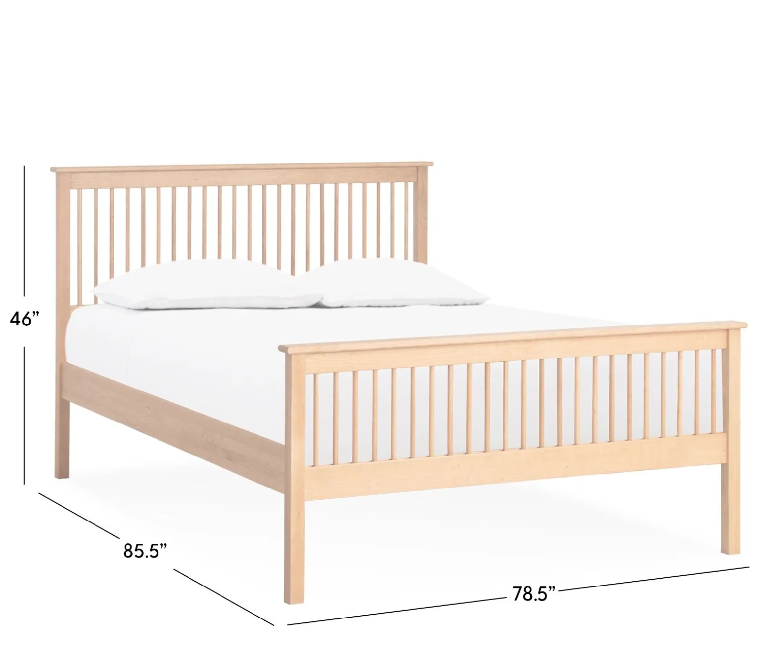 Shaker King Spindle Bed