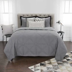 Sims Grey Quilt Set - Full/Queen