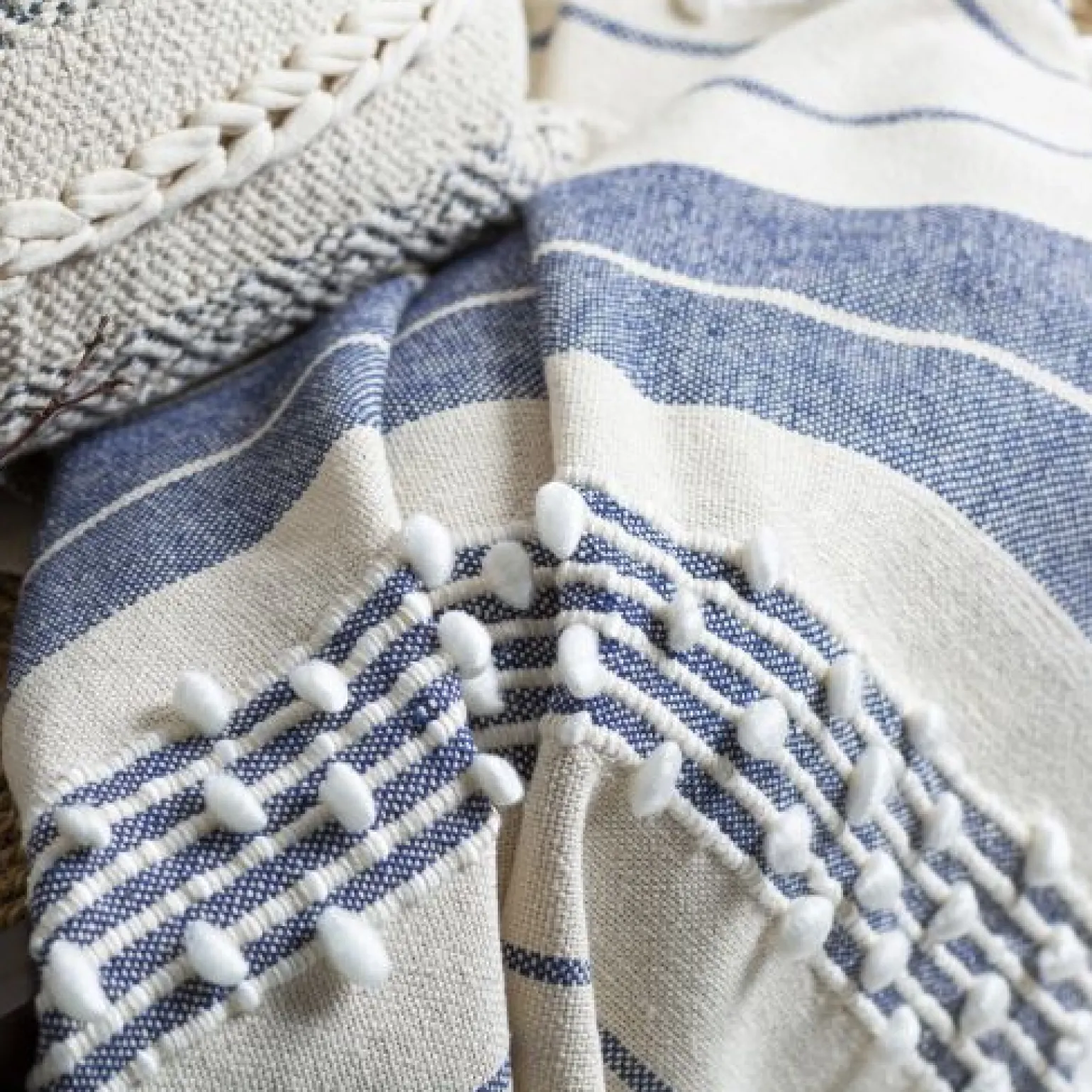 Slubby Throw - Navy