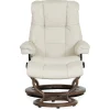 Stressless® Mayfair Small Classic Recliner & Ottoman - Paloma Light Grey