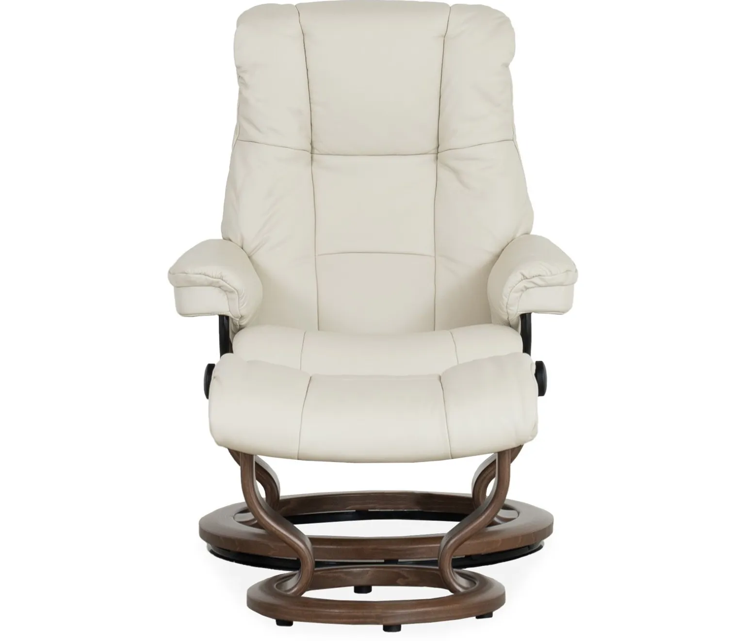Stressless® Mayfair Small Classic Recliner & Ottoman - Paloma Light Grey