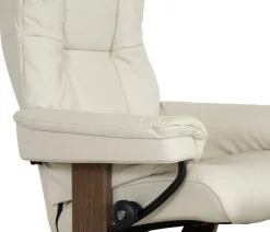 Stressless® Mayfair Small Classic Recliner & Ottoman - Paloma Light Grey
