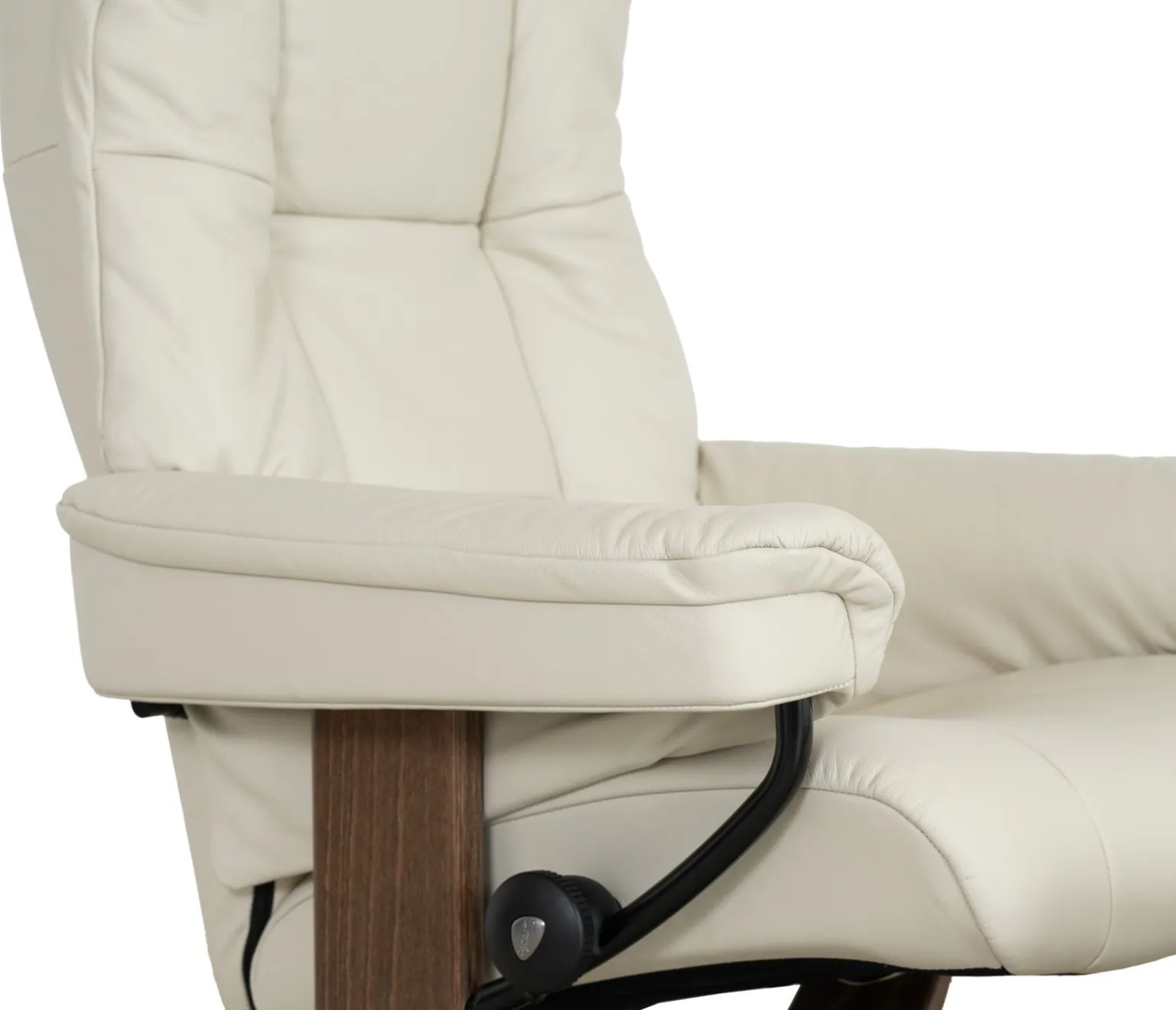 Stressless® Mayfair Small Classic Recliner & Ottoman - Paloma Light Grey