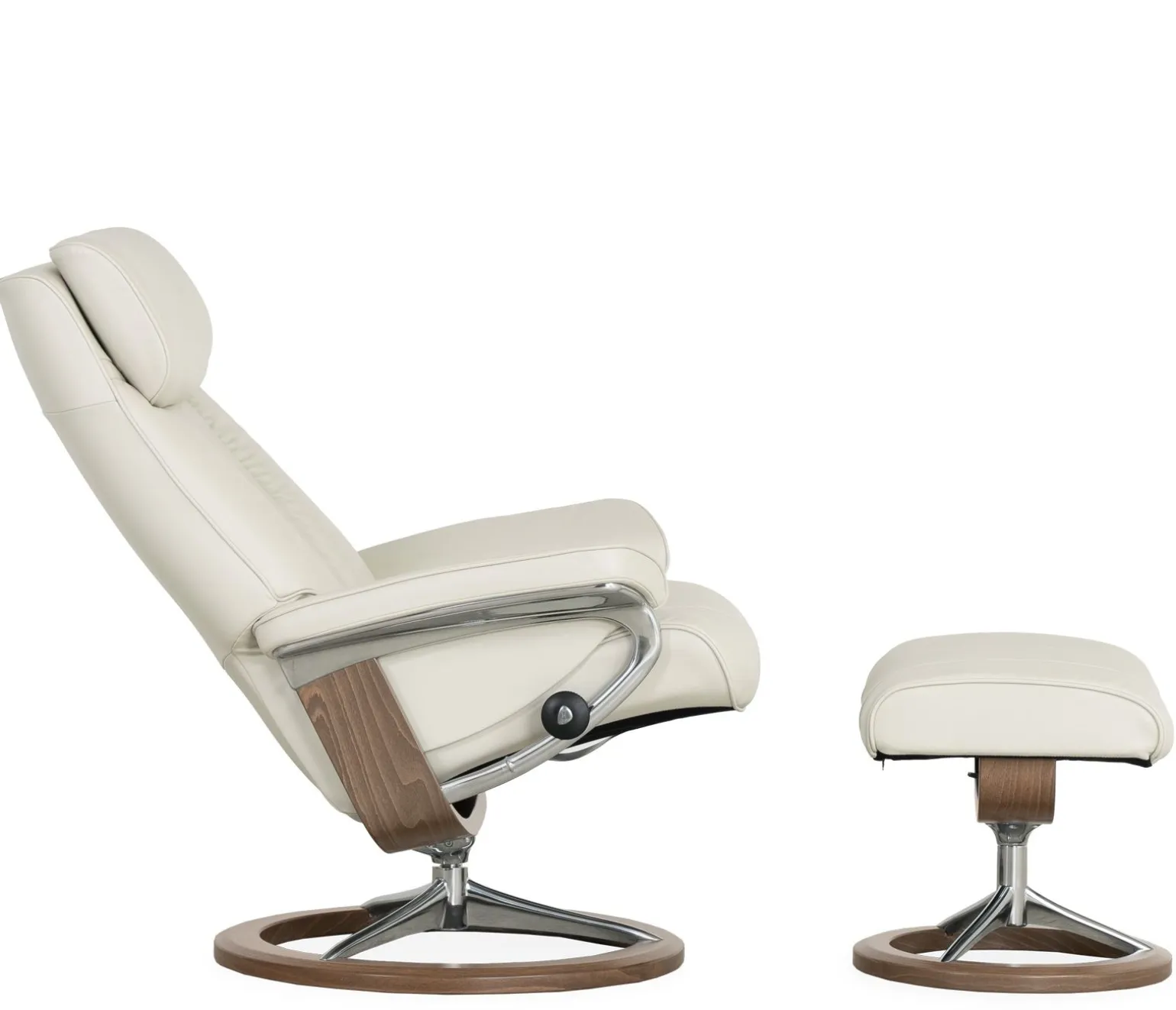 Stressless® Paul Medium Chair & Ottoman