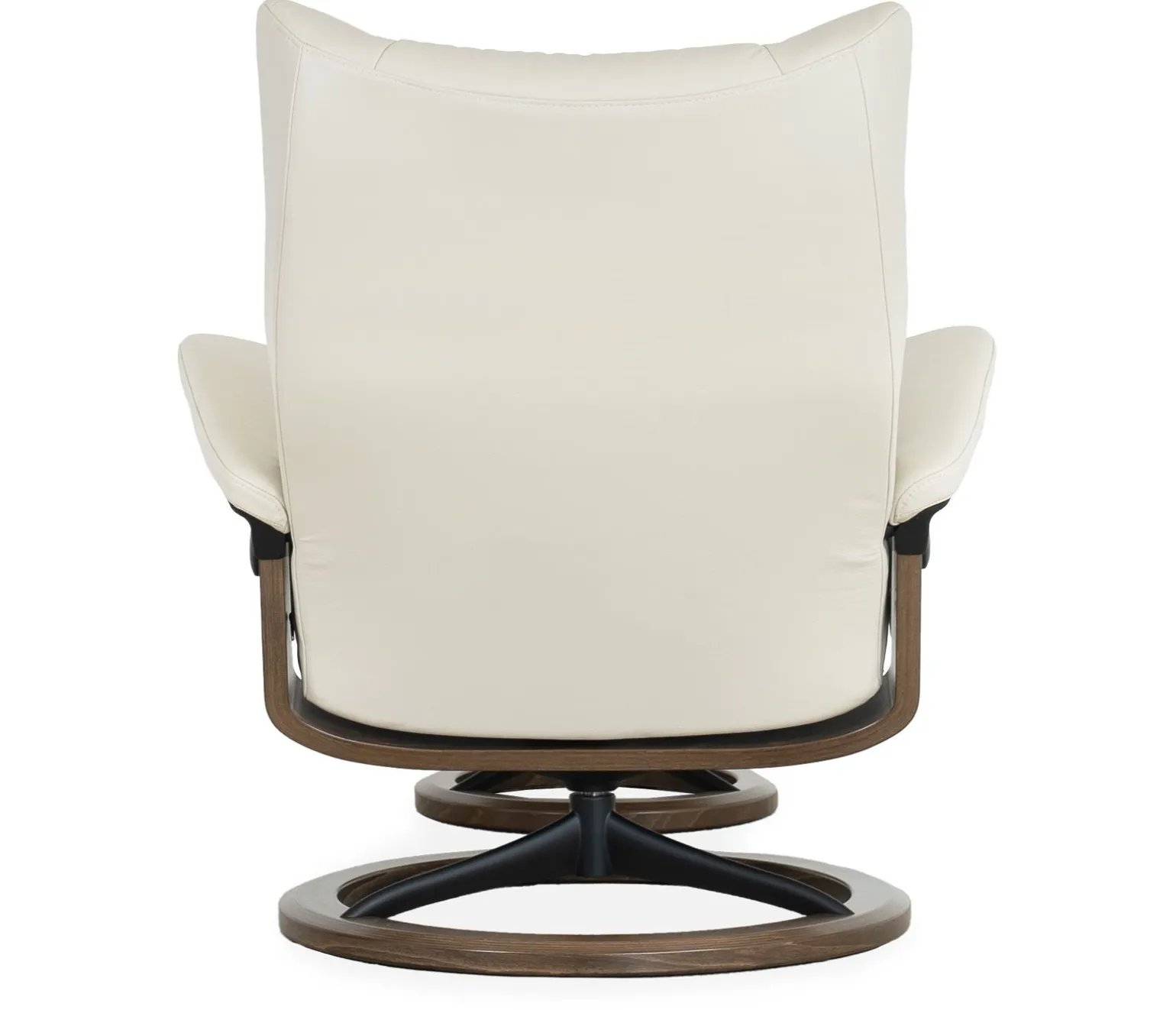 Stressless® Wing Large Signature Recliner & Ottoman - Paloma Light Grey