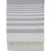 Striped Throw - Grey