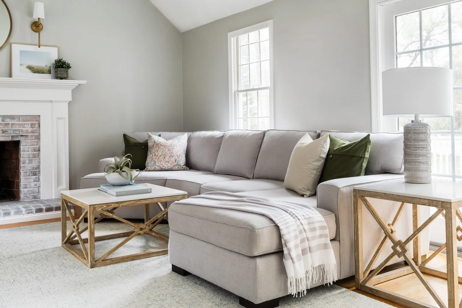 Striped Throw - Grey