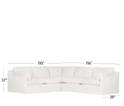 Sydney 2 PC Sectional LSE 3 Seat Corner, RSE 2 Seat End