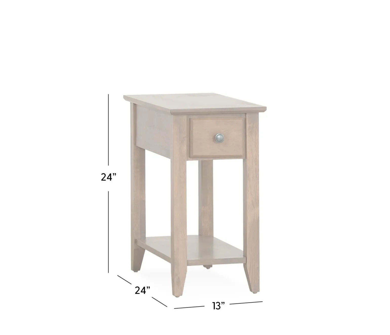 Theodore Chairside Table- Flagstone