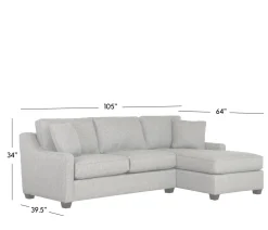 Twilight 2-Piece Sectional LHF One Arm Sofa & RHF Chaise