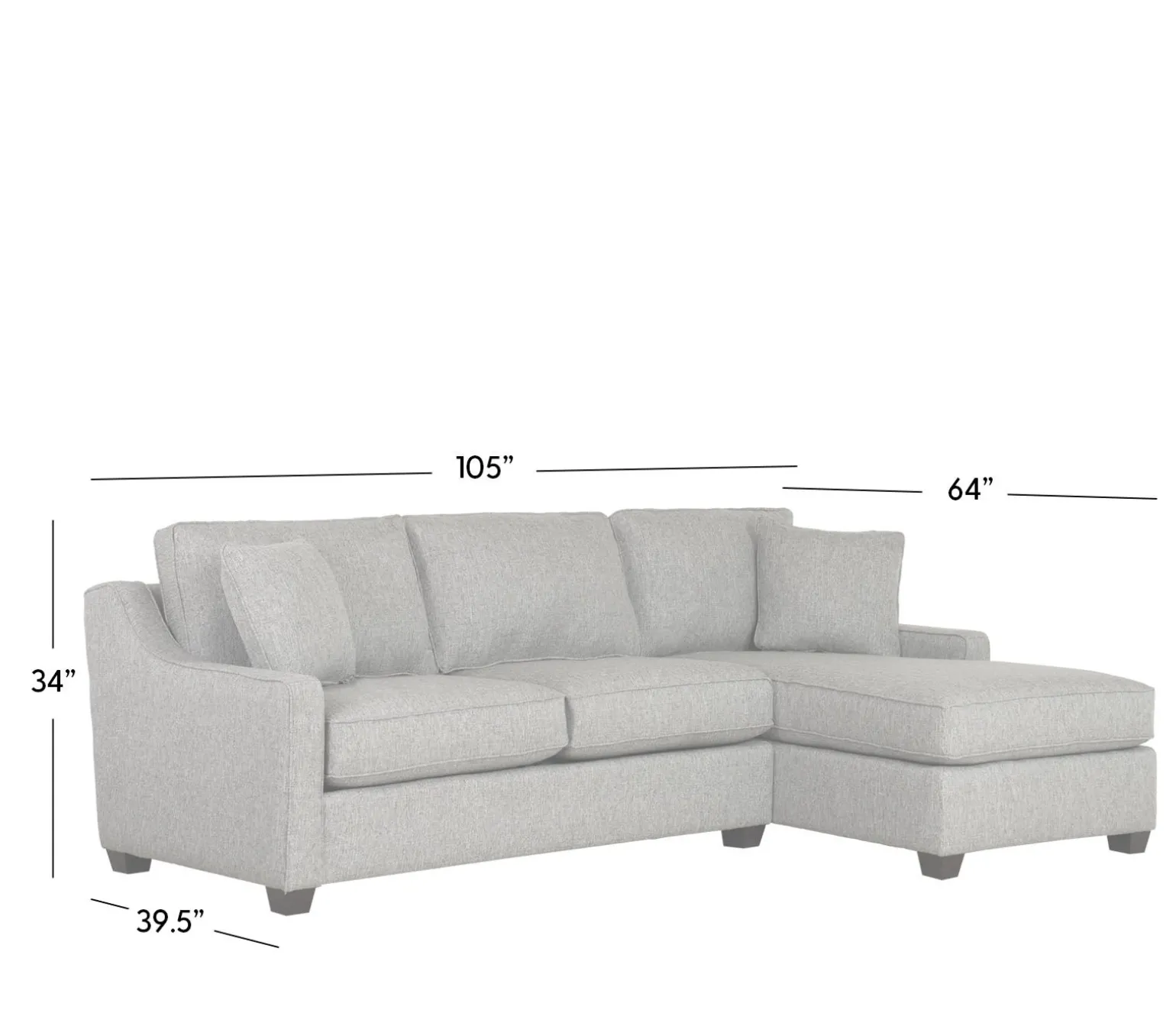 Twilight 2-Piece Sectional LHF One Arm Sofa & RHF Chaise