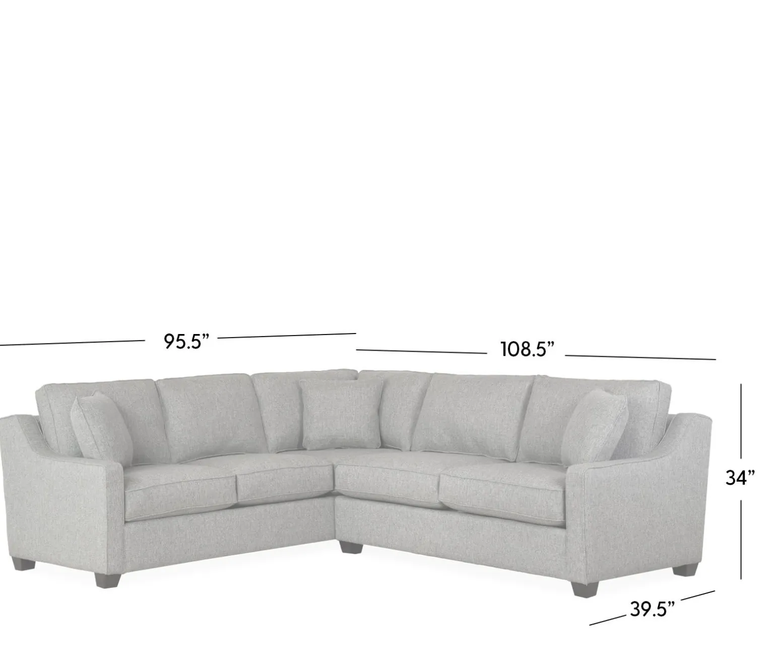 Twilight 2-Piece Sectional LHF Sofa w/ RHF One Arm Sofa