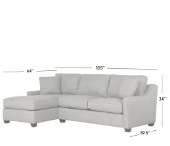 Twilight 2-Piece Sectional RHF One Arm Sofa & LHF Chaise