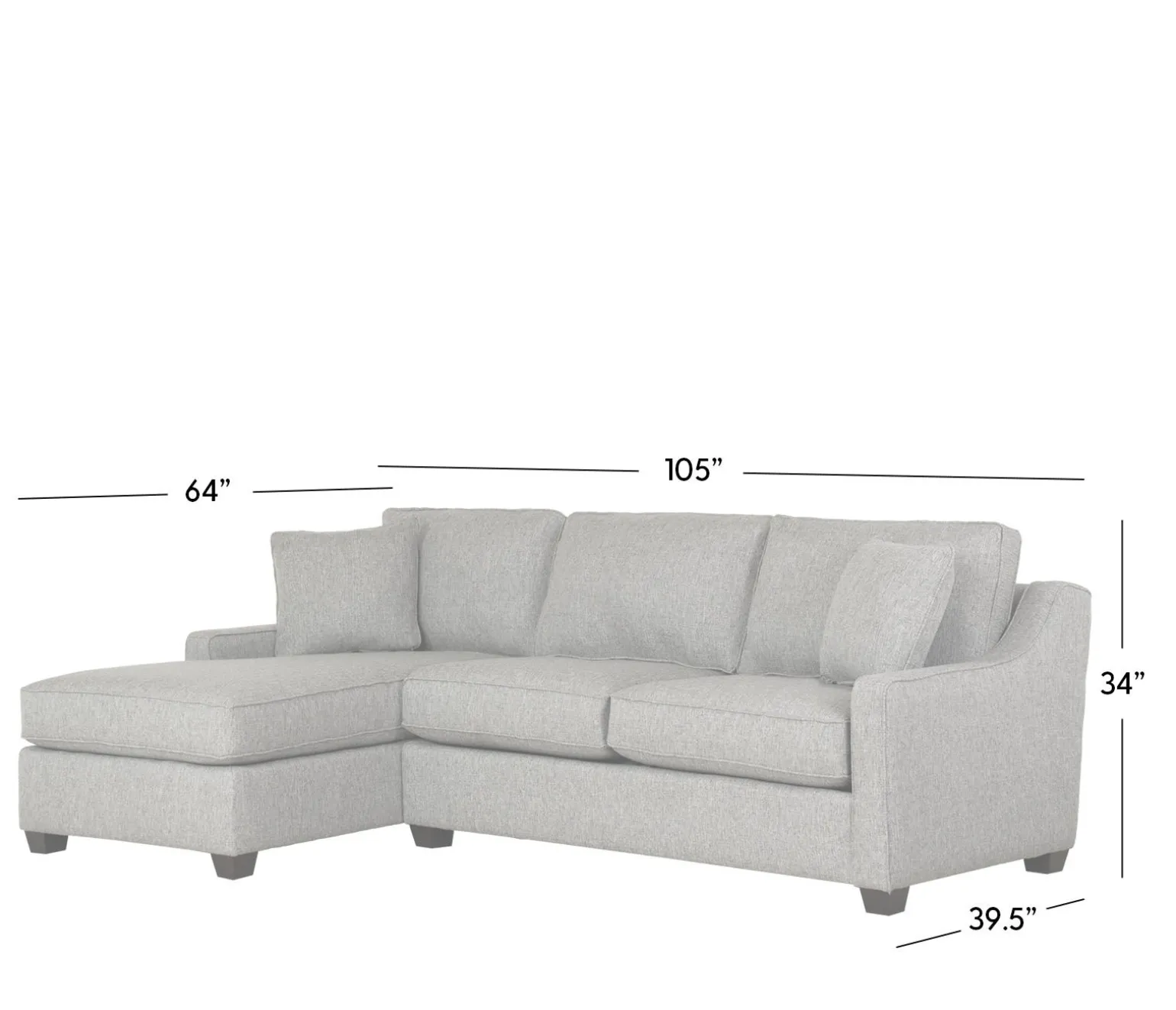 Twilight 2-Piece Sectional RHF One Arm Sofa & LHF Chaise