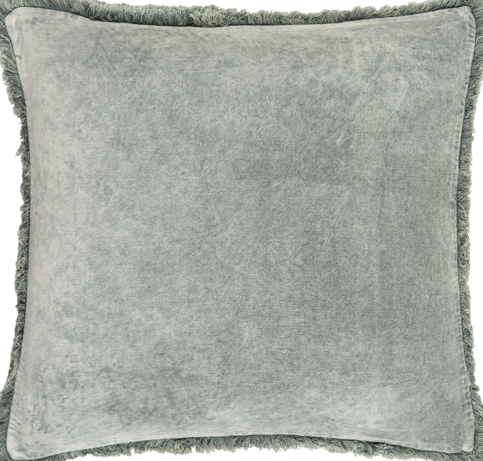 Vela Fringe Pillow - Sea foam