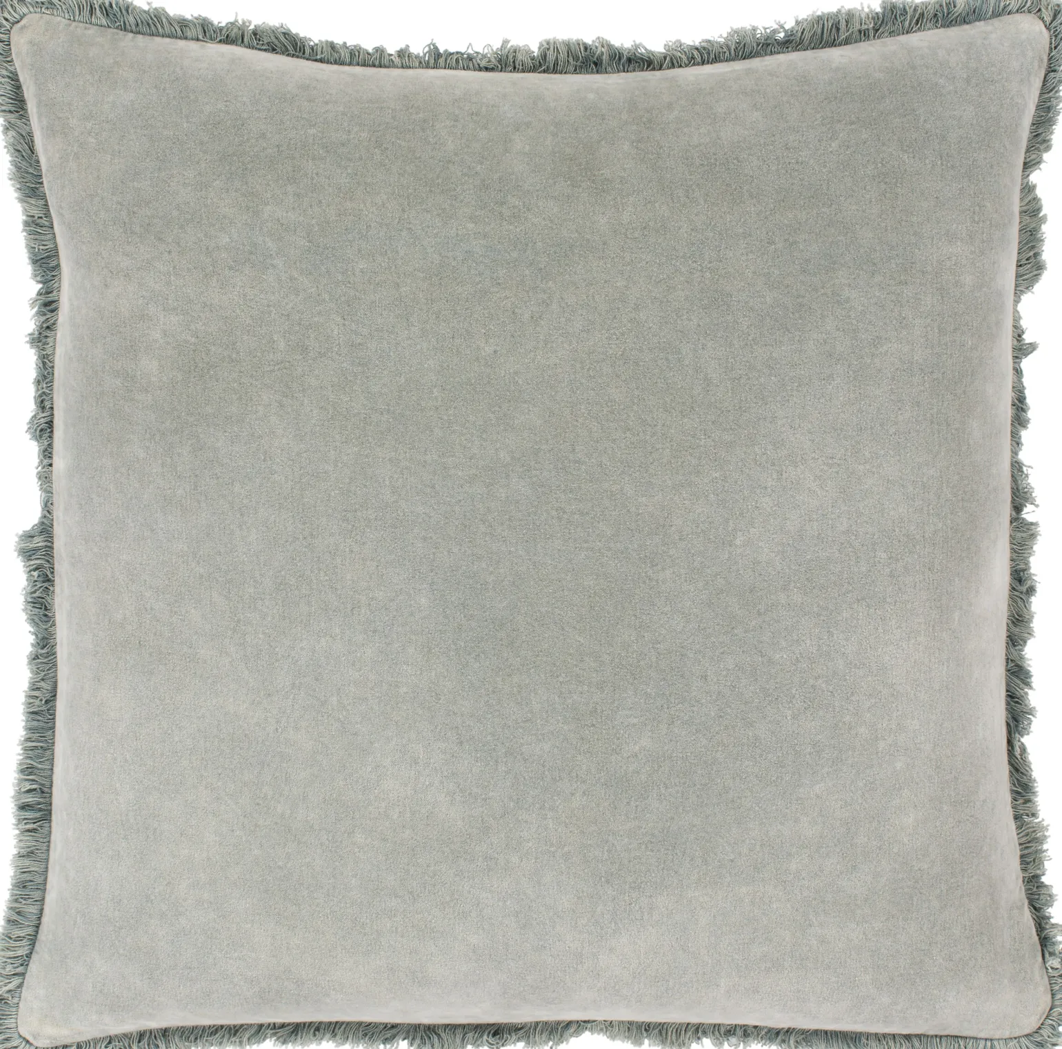 Vela Fringe Pillow - Sea foam
