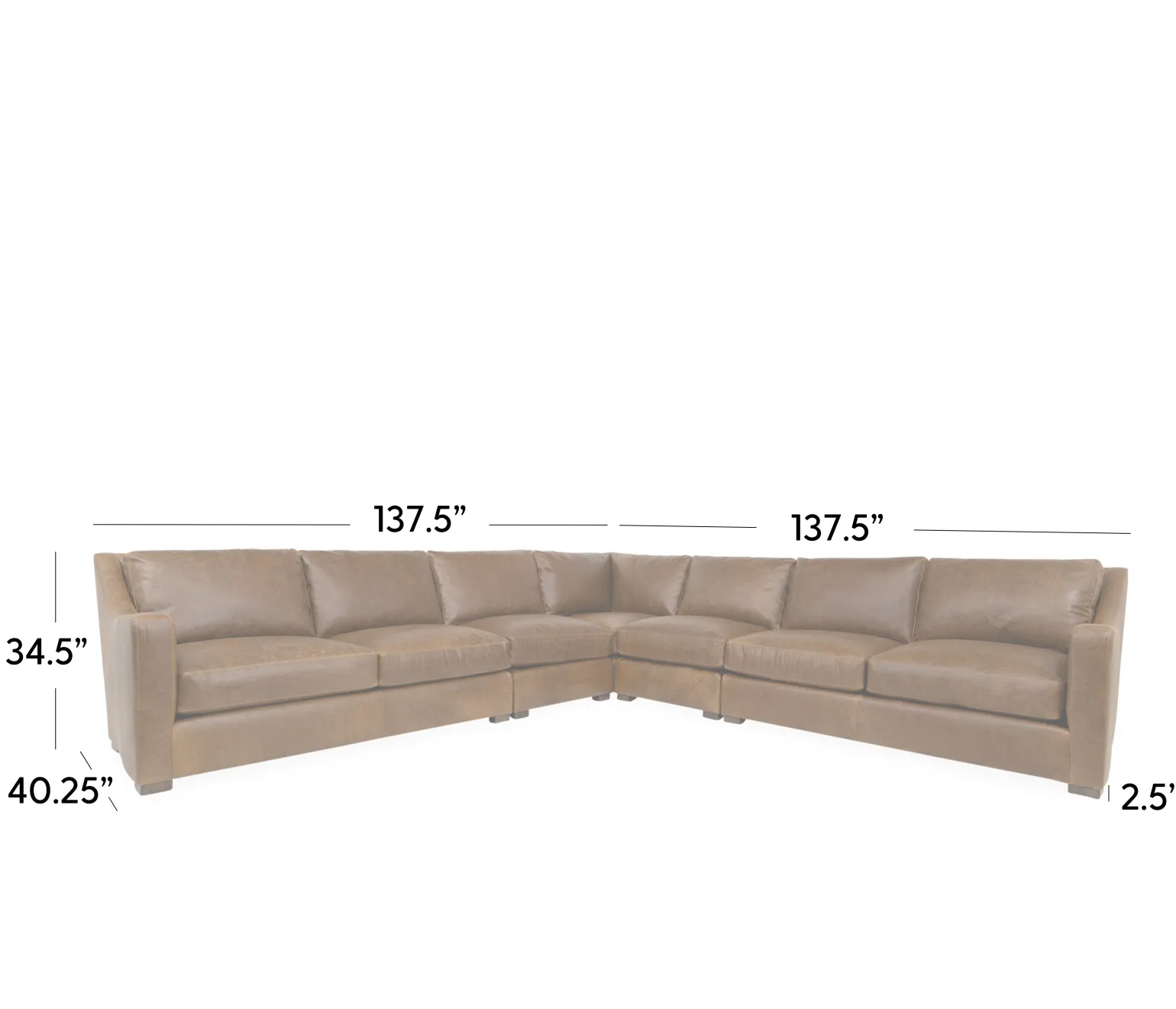 Ventura 5pc Sectional - LAF Loveseat, 2 Armless, Corner, RAF Loveseat