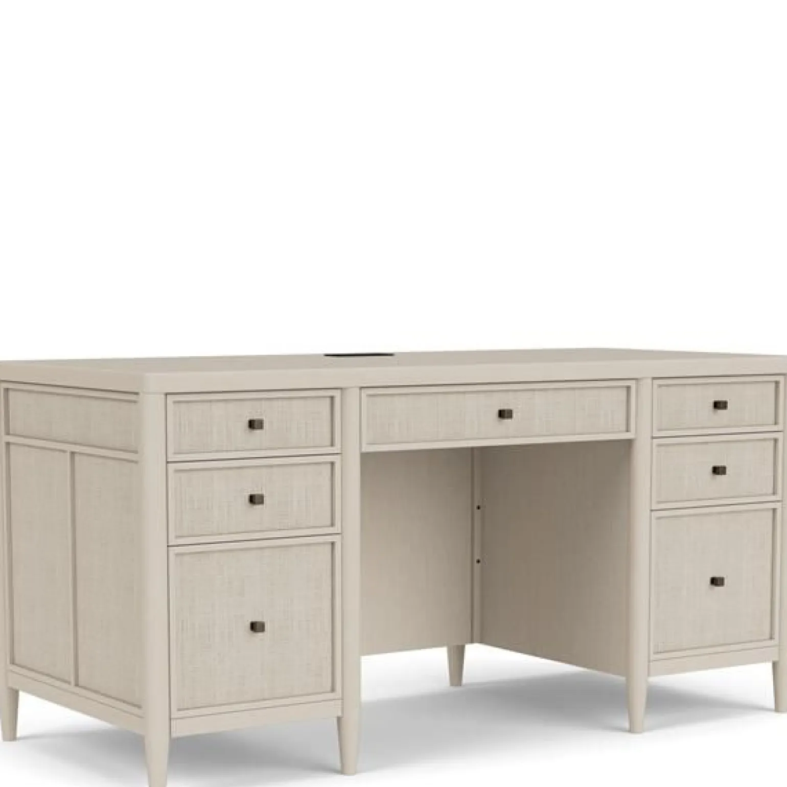 Wilmington Executive Desk - White Sand
