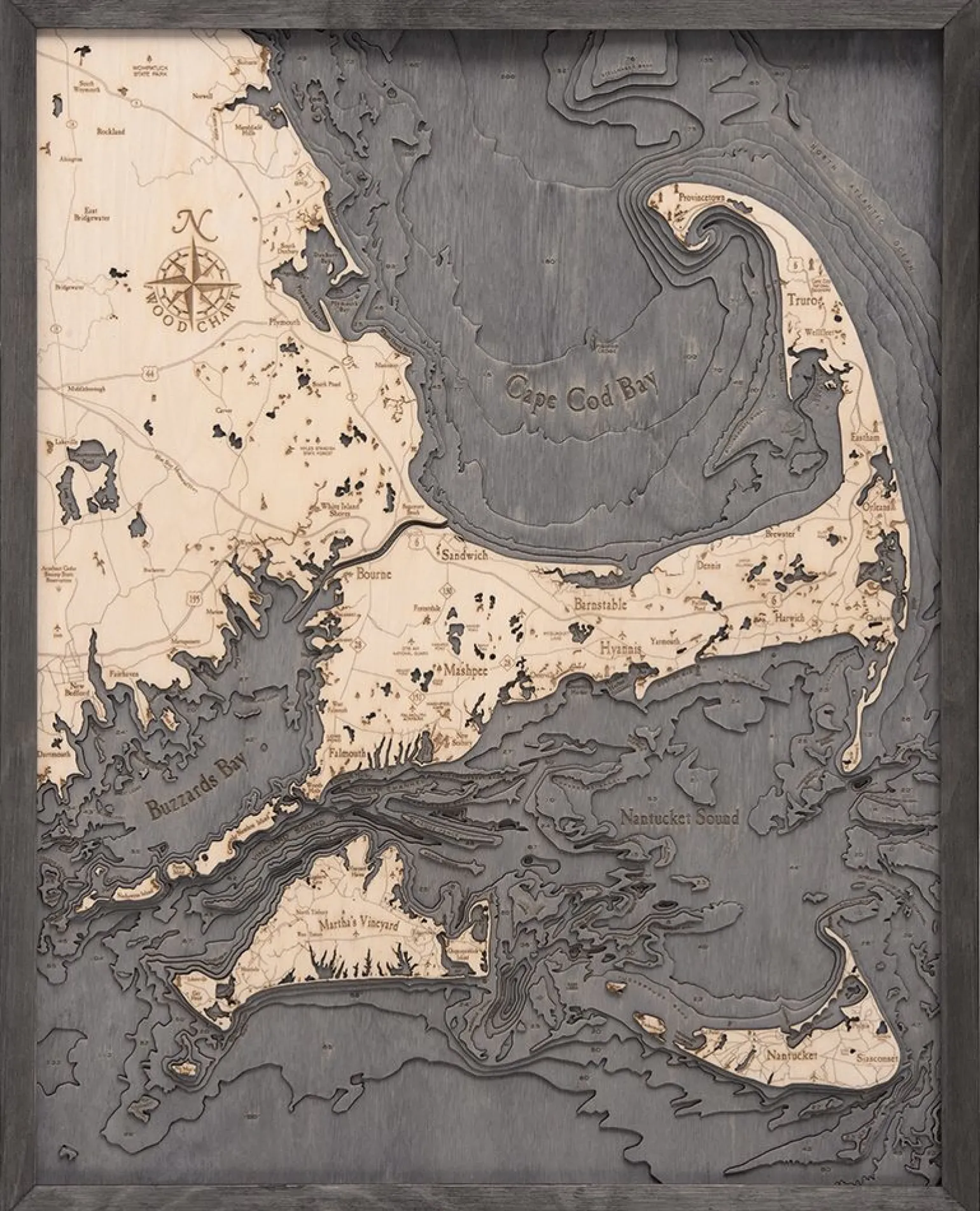 Wood Chart Grey - Cape Cod